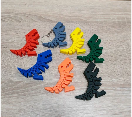 Flexi T Rex Dino - Fidget 3D εκτυπωμένο μπρελόκ - Κλειδοθήκη - Δώρο - αρθρωτό
