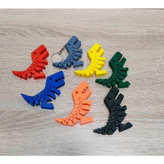Flexi T Rex Dino - Fidget 3D εκτυπωμένο μπρελόκ - Κλειδοθήκη - Δώρο - αρθρωτό