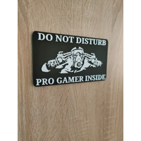 Πινακίδα Πόρτας Δωματίου Pro Gamer “Do not disturb”, αστεία πινακίδα, δωμάτιο παιχνιδιών