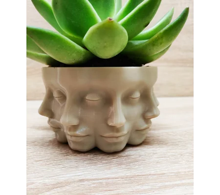 Γλάστρα Βάζο με Πολλαπλά Πρόσωπα / Polyface, 3D Εκτυπωμένη Διακόσμηση Σπιτιού, Διακοσμητικά