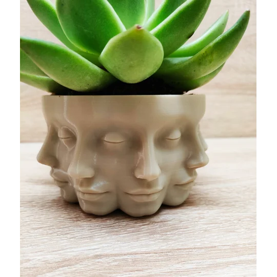 Γλάστρα Βάζο με Πολλαπλά Πρόσωπα / Polyface, 3D Εκτυπωμένη Διακόσμηση Σπιτιού, Διακοσμητικά