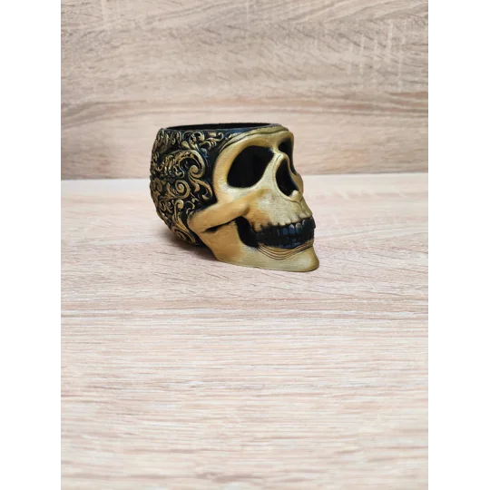 Filigree Ανθρώπινο Κρανίο Γλάστρα Βάζο, 3D Εκτυπωμένη Διακόσμηση Σπιτιού, γλαστράκια