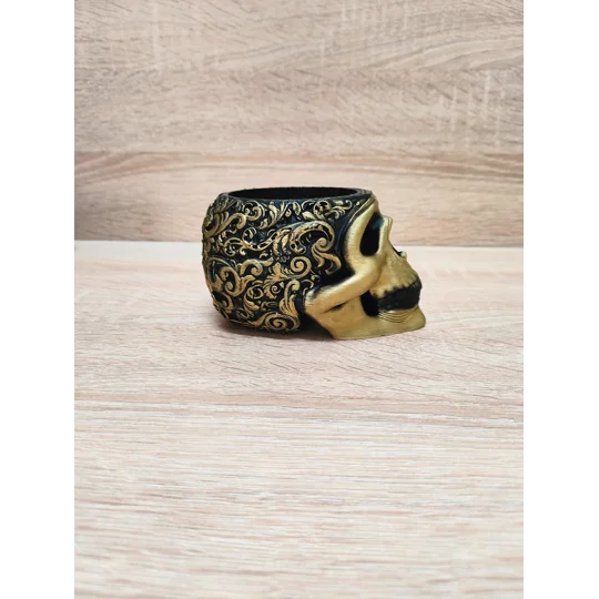 Filigree Ανθρώπινο Κρανίο Γλάστρα Βάζο, 3D Εκτυπωμένη Διακόσμηση Σπιτιού, γλαστράκια