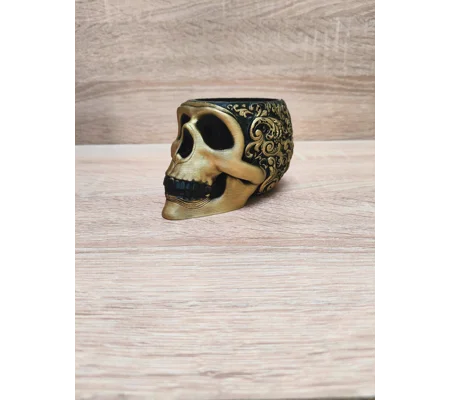 Filigree Ανθρώπινο Κρανίο Γλάστρα Βάζο, 3D Εκτυπωμένη Διακόσμηση Σπιτιού, γλαστράκια