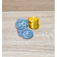 Imperial Credit Set of 20 Credits - Gold and Silver  - Royal Credits - Star Wars Inspired Credits -