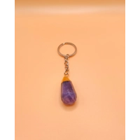 Μίνιμαλ Δώρο Αμέθυστος Μπρελόκ Φυσικό Κρυστάλλινο Μπρελόκ για νέο σπίτι, Δώρο Θεραπευτικού Πολύτιμου