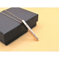 Εξατομικευμένο κολιέ μπάρα - ονόματα σε κολιέ - προσαρμοσμένο χαραγμένο κολιέ - 3d μπάρα