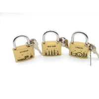 Λουκέτα Χαραγμένα με Πόλεις του Κόσμου, 160 Δημοφιλείς Πόλεις Διαθέσιμες, Δώρο Ταξιδιού