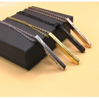 Εξατομικευμένο κολιέ μπάρα - ονόματα σε κολιέ - προσαρμοσμένο χαραγμένο κολιέ - 3d μπάρα