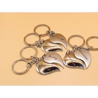 Σετ Μπρελόκ Ζευγαριού Προσαρμοσμένο Μπρελόκ Καρδιάς Εξατομικευμένο Σετ Μπρελόκ Ζευγαριού 2 Τεμαχίων