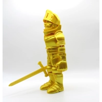 Χρυσός Ιππότης με Σπαθί - τρισδιάστατη τυπωμένη φιγούρα, Αρθρωτό παιχνίδι fidget για ανακούφιση από