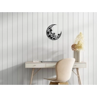 Flower Moon, 3d εκτυπωμένη διακόσμηση τοίχου, κρεμαστό τοίχου ή πόρτας