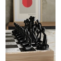 Σκακιστικό Σετ Abstract Art Αγάλματα Γλυπτική, 3D Printed Διακόσμηση Σπιτιού, Γραφείο