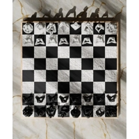 Σκακιστικό Σετ Abstract Art Αγάλματα Γλυπτική, 3D Printed Διακόσμηση Σπιτιού, Γραφείο