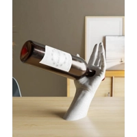 Elegance Wine Holder Art Sculpture Cracked Hand, 3D τυπωμένη διακόσμηση σπιτιού, γραφείου,