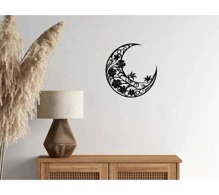 Flower Moon, 3d εκτυπωμένη διακόσμηση τοίχου, κρεμαστό τοίχου ή πόρτας