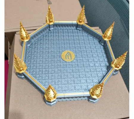 Δίσκος Ζαριών σε Ασημί και Χρυσό 3D Printed, DND, Warhammer, Επιτραπέζια, Wargaming