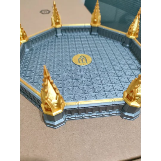 Δίσκος Ζαριών σε Ασημί και Χρυσό 3D Printed, DND, Warhammer, Επιτραπέζια, Wargaming
