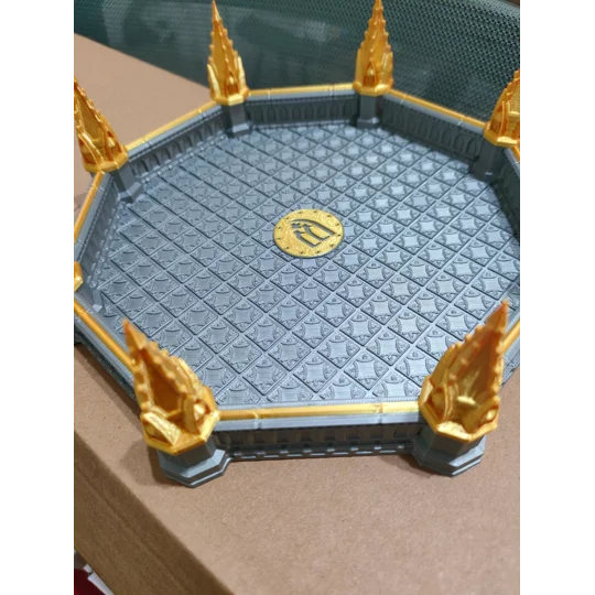 Δίσκος Ζαριών σε Ασημί και Χρυσό 3D Printed, DND, Warhammer, Επιτραπέζια, Wargaming