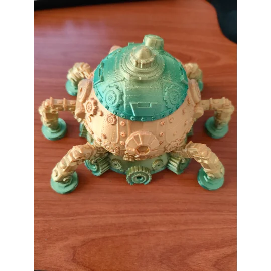 Dice Jail Octo Tank σε Rainbow Gold ,Αξεσουάρ Dungeons and Dragons, Dice Cage για D&D