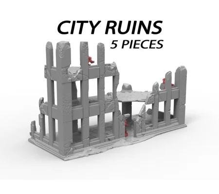 Ερείπια Πόλης Scenery Terrain για Παιχνίδια Πολέμου 28mm/32mm