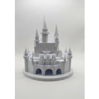 Διακοσμητικό Τούρτας Κάστρο της Σταχτοπούτας - 3D Εκτυπωμένο - Μινιατούρα - έμπνευση από την Disn
