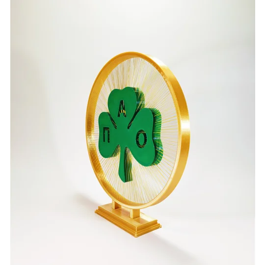 Τρισδιάστατο Διακοσμητικό Τριφύλλι ΠΑΟ - 3D Εφέ Αιώρησης -Δώρο Φιλάθλου