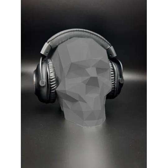 Βάση Ακουστικών Gaming Geometric Skull, Δώρο για Gamer 3D Εκτυπωμένο