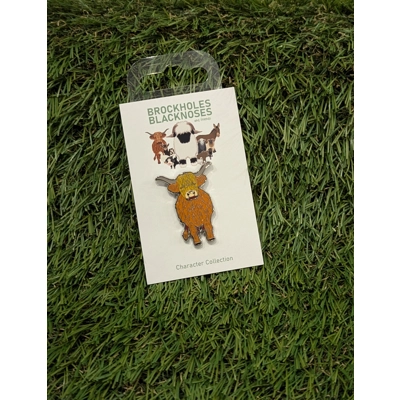 Brockholes Highland Cow  Enamel Pin Badge