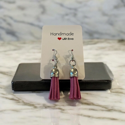 Tassel earrings - Purple Tassel earrings - Purple