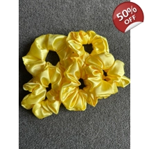 Yellow Satin Scrunhie
