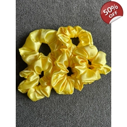 Yellow Satin Scrunhie