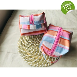 Stripped Zip pouch