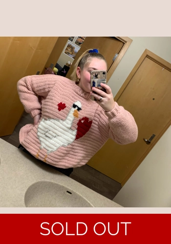 Pink Love Goose Crewnec..