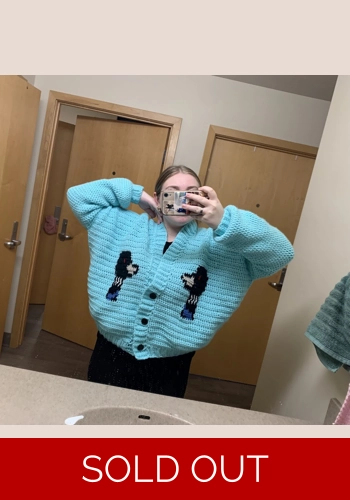 Teal Loon Cardigan (Fit..