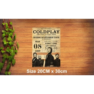 Coldplay Metal Sign