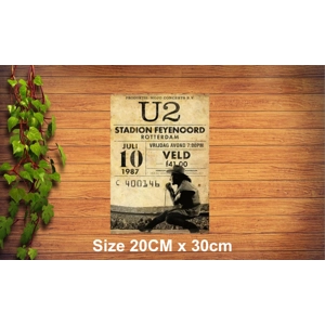 U2 Metal Sign