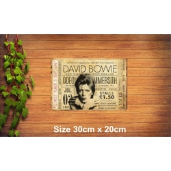 David Bowie Metal Sign