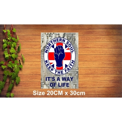 Northern Soul Metal Sign