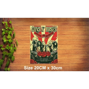 Guns and Roses Metal Sign