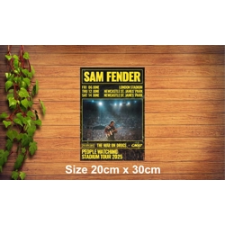 Sam Fender metal sign