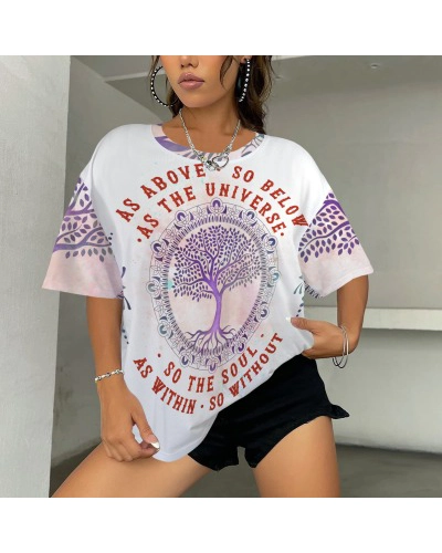 Round Neck Loose T-Shirts