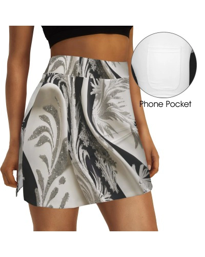 High Waist Pocket Split Sport Skorts