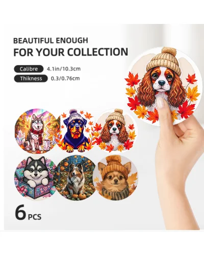 Cosmic Canine Companions Coasters