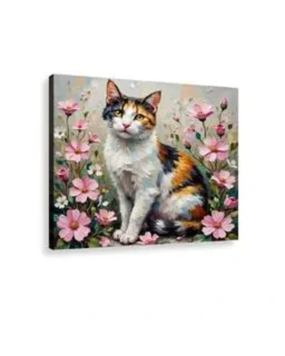Eye-Catching Floral Calico Cat Wall Art Eye-Catching Floral Calico Cat Wall Art