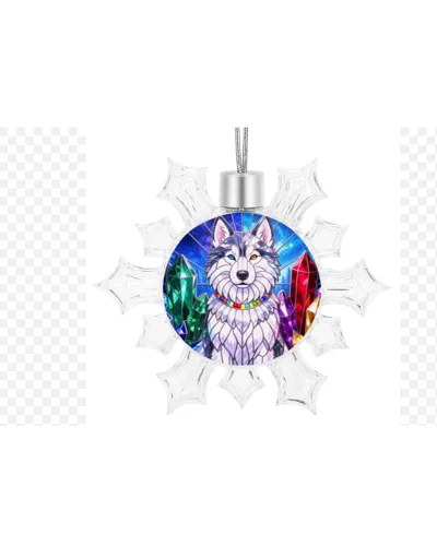 Snowflake Siberia Aurora Skies Husky Ornament
