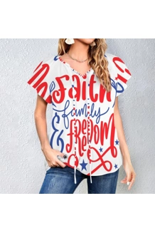 Women's V-Neck Drawstring Blouse Tops Women's V-Neck Drawstring Blouse Tops