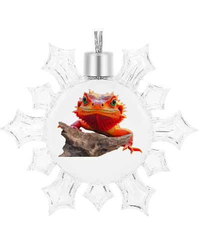 Snowflake He sees when your Sleeping Bearded Dragon Ornament