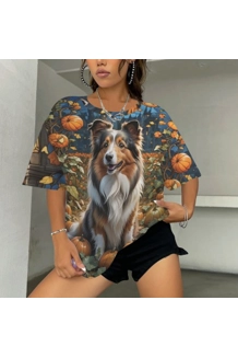Paw Paw Patch Round Neck Loose T-Shirts Paw Paw Patch Round Neck Loose T-Shirts