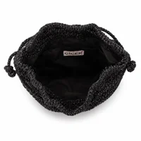 Lwbloom Kids Summer Travel Crochet Drawstring Backpack – Handmade Glitter Knit Bag for Girls, Light